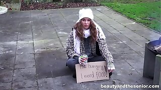 Homeless teen fucks in the park for little cash